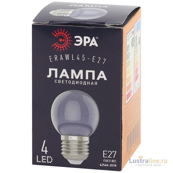Лампа светодиодная Эра E27 1W 3000K ERAWL45-E27 Б0049572