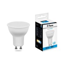Лампа светодиодная Feron MR16 GU10 9W 6400K Грибок матовая LB-560 25844