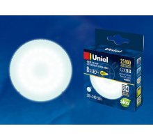 Лампа светодиодная (UL-00001671) Uniel GX53 8W 4000K матовая LED-GX53-8W/NW/GX53/FR PLZ01WH