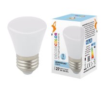 Лампа светодиодная Volpe Decor color LED-D45-1W/6000K/E27/FR/С BELL UL-00005804