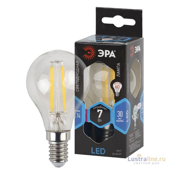 Лампа светодиодная Эра E14 7W 4000K F-LED P45-7W-840-E14 Б0027947