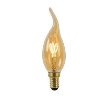 Лампа светодиодная диммируемая Lucide E14 3W 2200K янтарная 49036/03/62
