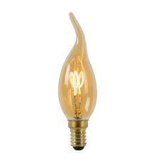Лампа светодиодная диммируемая Lucide E14 3W 2200K янтарная 49036/03/62