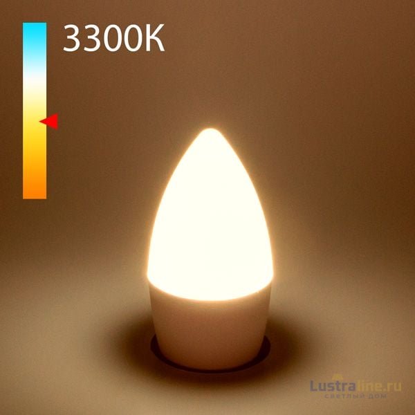 Лампа светодиодная Elektrostandard E27 8W 3300K свеча матовая 4690389152337 Лампа светодиодная Elektrostandard E27 8W 3300K свеча матовая 4690389152337