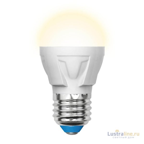 Лампа светодиодная (UL-00002420) Uniel E27 7W 3000K матовая LED-G45 7W/WW/E27/FR PLP01WH