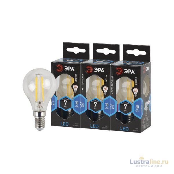 Лампа светодиодная Эра E14 7W 4000K F-LED P45-7W-840-E14 Б0027947