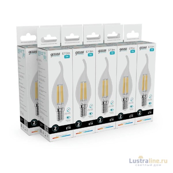 Лампа светодиодная Gauss Filament Elementary E14 10W 4100K 42120 Лампа светодиодная Gauss Filament Elementary E14 10W 4100K 42120
