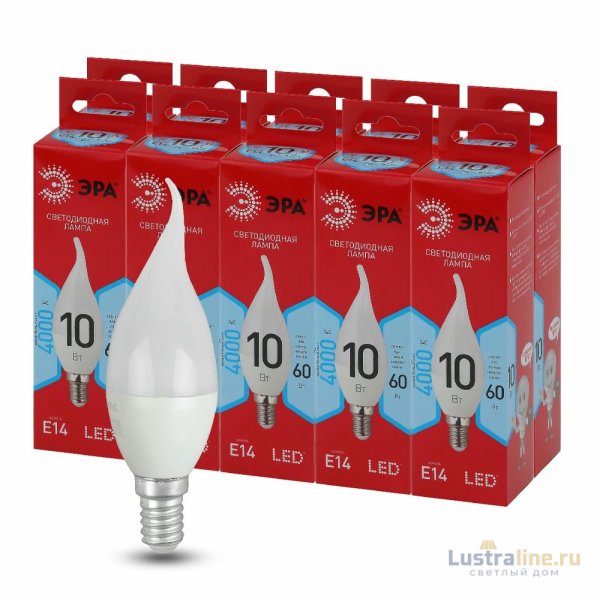 Лампа светодиодная Эра E14 10W 4000K LED BXS-10W-840-E14 R Б0051849