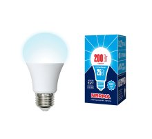 Лампа светодиодная (UL-00004470) Volpe E27 25W 4000K матовая LED-A70-25W/4000K/E27/FR/NR