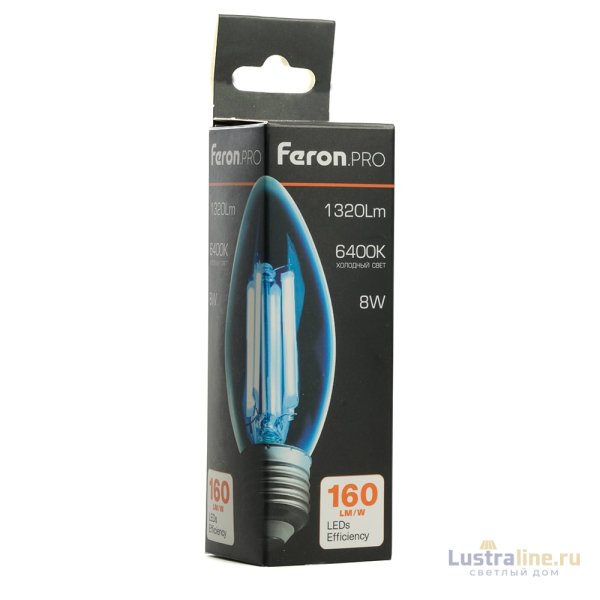 Светодиодная лампа Feron LB-1208 E27 8W 6400K 51243