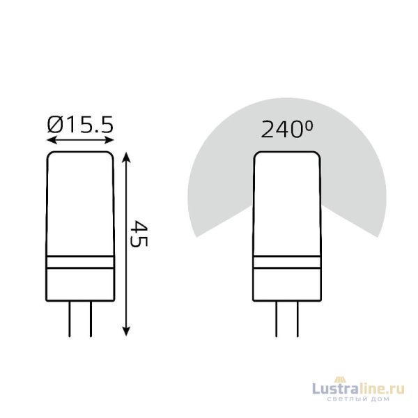 Светодиодная лампа Gauss Elementary G4 5W 3000K 18015