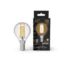 Лампа светодиодная Gauss Filament E14 13W 2700K 105801113