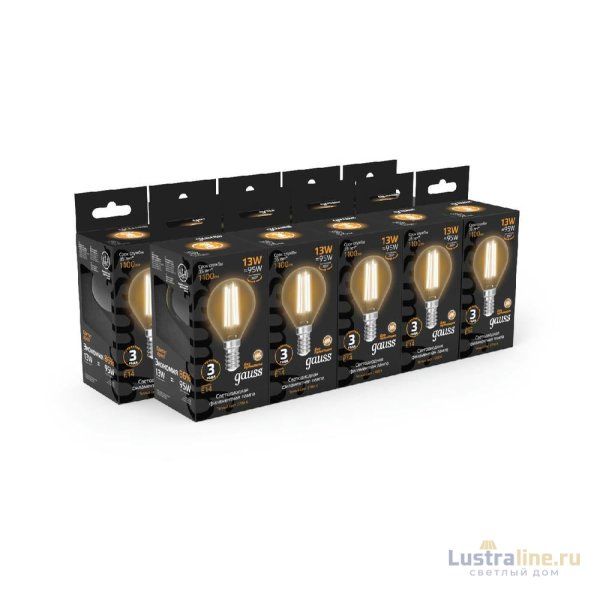 Лампа светодиодная Gauss Filament E14 13W 2700K 105801113 Лампа светодиодная Gauss Filament E14 13W 2700K 105801113