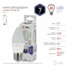 Лампа светодиодная Эра E27 7W 6000K LED B35-7W-860-E27 Б0031413