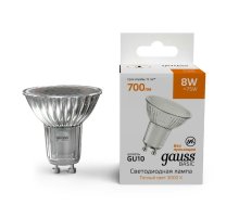 Лампа светодиодная Gauss Basic GU10 8W 3000K 10106182
