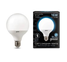 Лампа светодиодная Gauss E27 16W 4100K матовая 105102216