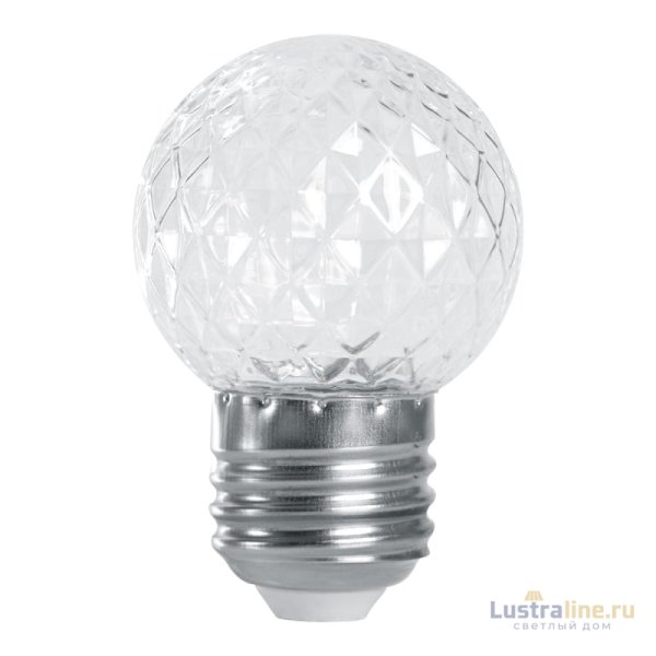 Лампа-строб Feron LB-377 шар прозрачный E27 1W красный 38210