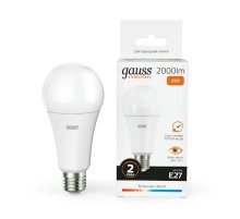 Лампа светодиодная Gauss E27 25W 3000K груша матовая 73215