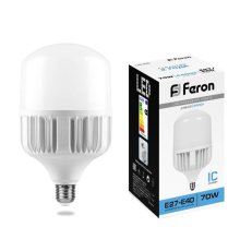 Лампа светодиодная Feron E27-E40 70W 6400K Цилиндр Матовая LB-65 25783