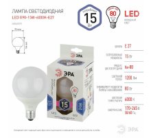 Лампа светодиодная Эра E27 15W 6500K LED G95-15W-6000K-E27 Б0049079