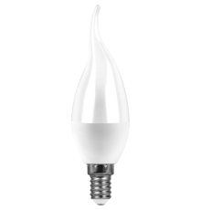 Лампа светодиодная Feron LB-97 Свеча на ветру E14 7W 6400K 38135