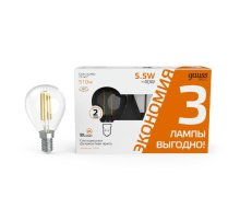 Лампа светодиодная Gauss Basic Filament E14 5,5W 2700K 1051116T
