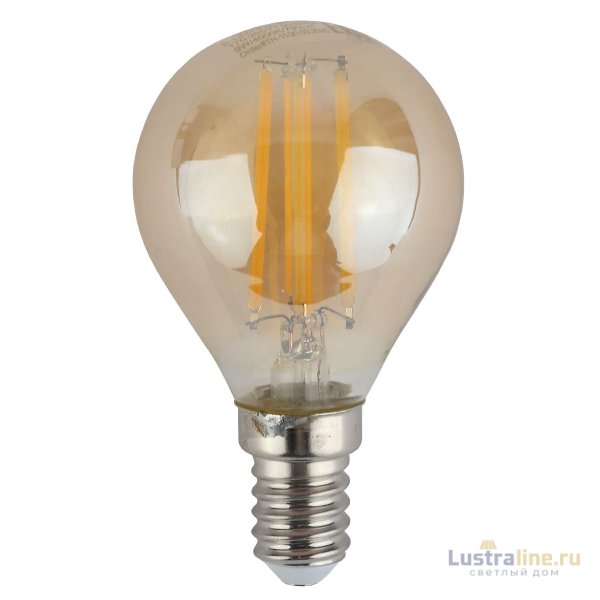 Лампа светодиодная Эра E14 9W 4000K F-LED P45-9W-840-E14 gold Б0047028