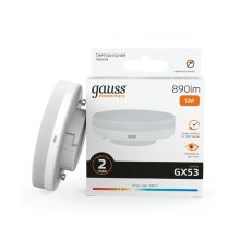 Лампа светодиодная Gauss GX53 13W 3000K матовая 83813