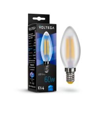 Лампа светодиодная Voltega E14 6W 4000К матовая VG10-CW2E14cold6W-F 7026