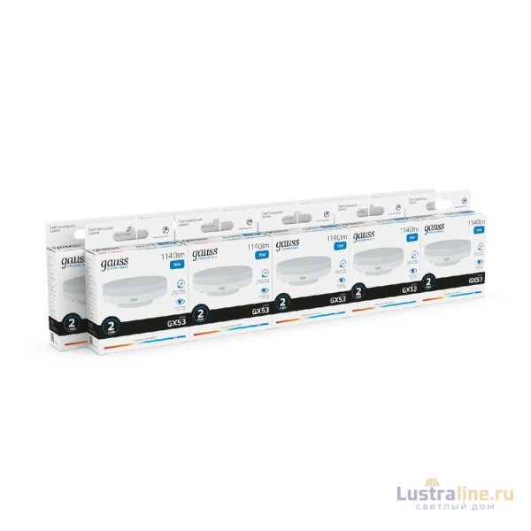 Лампа светодиодная Gauss GX53 15W 6500K таблетка матовая 83835 Лампа светодиодная Gauss GX53 15W 6500K таблетка матовая 83835