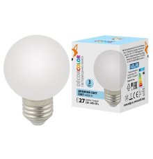 Лампа светодиодная Volpe Decor color LED-G60-3W/6000K/E27/FR/С UL-00006956