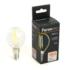 Лампа светодиодная Feron E14 6W 2700K LB-1706 51256