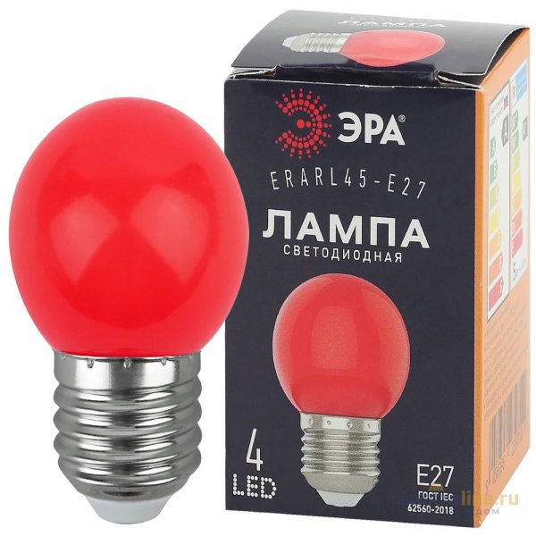 Лампа светодиодная Эра E27 1W 3000K ERARL45-E27 Б0049575
