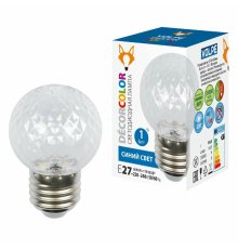 Лампа светодиодная Volpe Decor color LED-D45-1W/BLUE/E27/CL/С PINEAPPLE UL-00010066