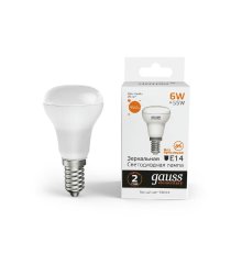 Лампа светодиодная Gauss E14 6W 3000K матовая 63116