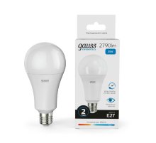 Лампа светодиодная Gauss E27 35W 6500K груша матовая 70235