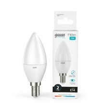 Лампа светодиодная Gauss E14 10W 4100K матовая 33120