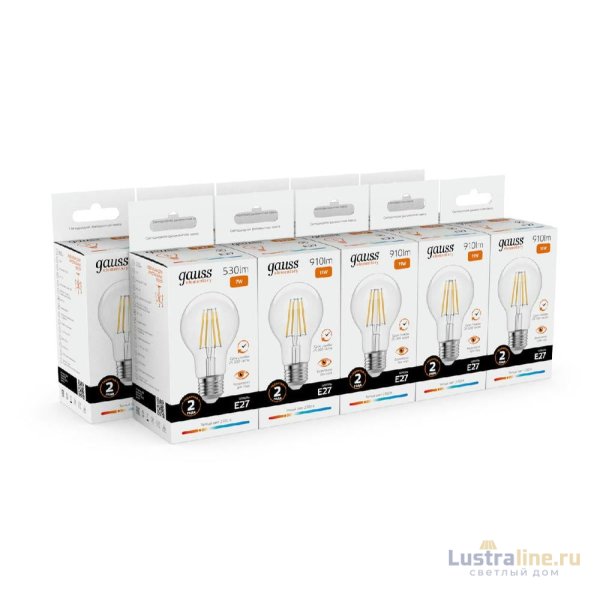 Лампа светодиодная Gauss Filament Elementary E27 7W 2700K 22217 Лампа светодиодная Gauss Filament Elementary E27 7W 2700K 22217