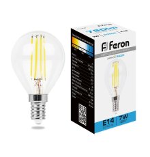 Лампа светодиодная Feron LB-52 Шарик E14 7W 6400K 38221