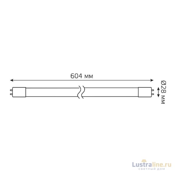 Лампа светодиодная Gauss G13 10W 6500К матовая 93030-R Лампа светодиодная Gauss G13 10W 6500К матовая 93030-R