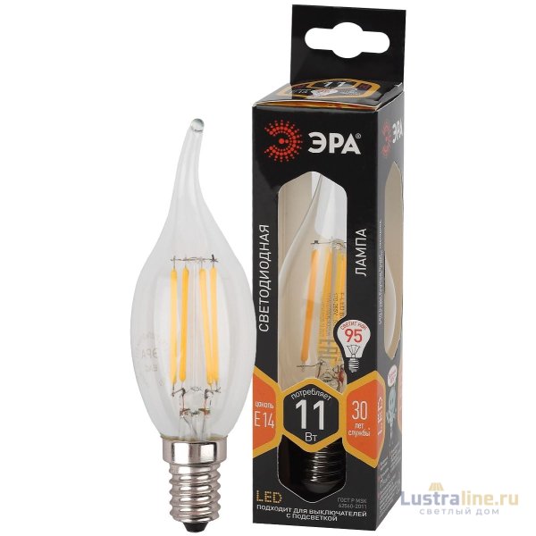 Лампа светодиодная Эра E14 11W 2700K F-LED BXS-11W-827-E14 Б0047001 Лампа светодиодная Эра E14 11W 2700K F-LED BXS-11W-827-E14 Б0047001