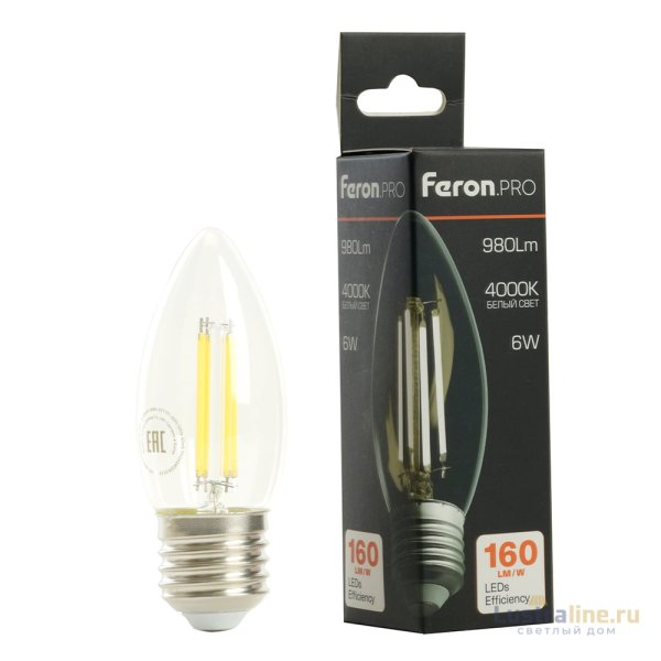 Светодиодная лампа Feron LB-1206 E27 6W 6400K 51240