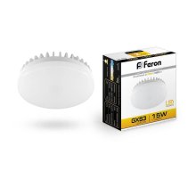 Лампа светодиодная Feron GX53 15W 2700K Таблетка Матовая LB-454 25834