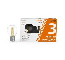 Лампа светодиодная Gauss Basic Filament E27 5,5W 2700K 1051216T