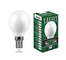 Лампа светодиодная Saffit SBG4509 шар E14 9W 2700K 55080