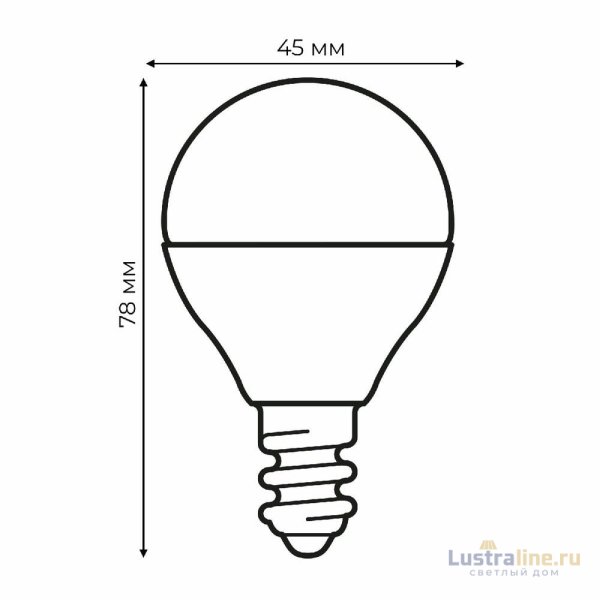 Лампа светодиодная Uniel LED-G45-6W/4000K/E14/FR/RA95 PLK01WH UL-00011182