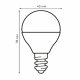 Лампа светодиодная Uniel LED-G45-6W/4000K/E14/FR/RA95 PLK01WH UL-00011182
