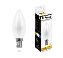Лампа светодиодная Feron E14 7W 2700K Свеча Матовая LB-66 25785