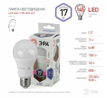 Лампа светодиодная Эра E27 17W 6000K LED A60-17W-860-E27 Б0031701