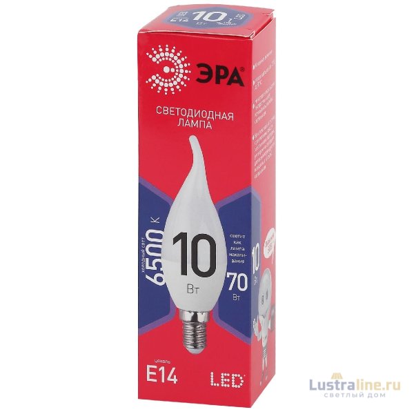 Лампа светодиодная Эра E14 10W 6500K LED BXS-10W-865-E14 R Б0045343